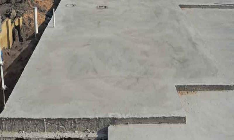 Finished commercial concrete slab edge in Auckland